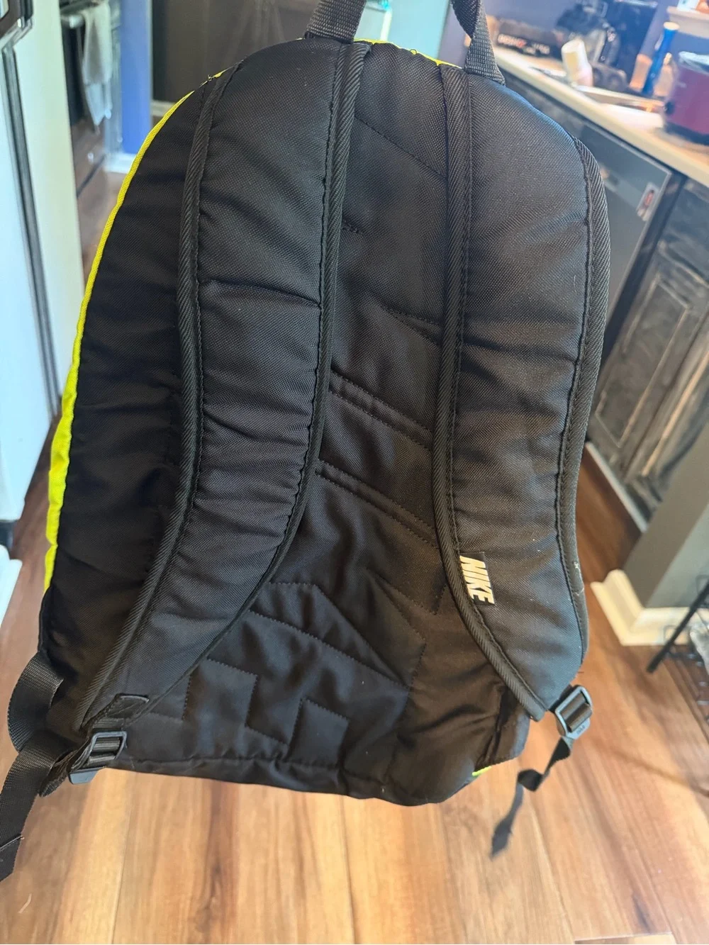Nike Men's High-Vis Yellow and Black Backpack